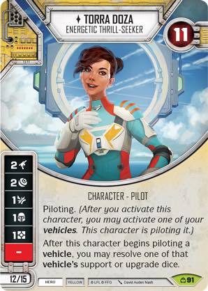 Torra Doza - Energetic Thrill-Seeker (CM) Rare Star Wars Destiny Fantasy Flight Games