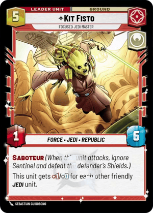 Kit Fisto - Focused Jedi Master (LOF) Common Fantasy Flight Games Standard Non-Foil