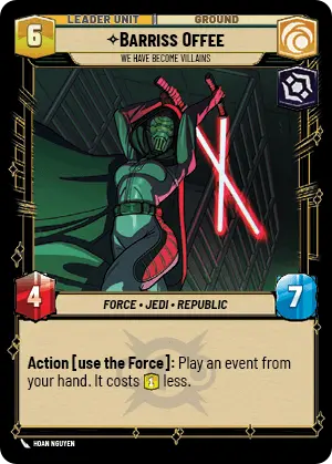Barriss Offee - We Have Become Villains (LOF) Rare Fantasy Flight Games Standard Non-Foil