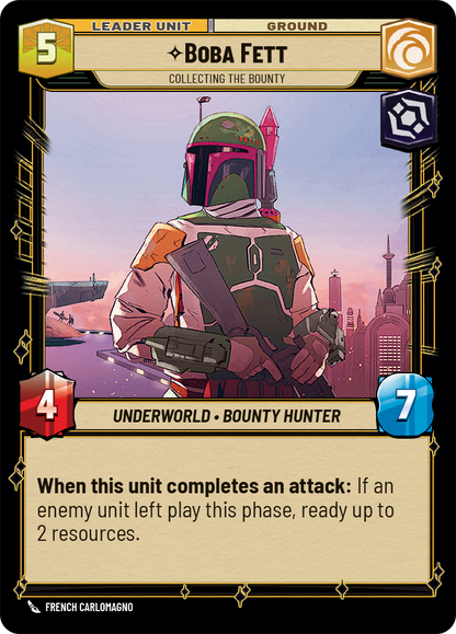 Boba Fett - Collecting the Bounty (SOR) Common Star Wars Unlimited Fantasy Flight Games   