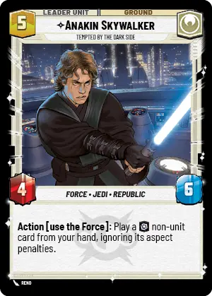 Anakin Skywalker - Tempted by the Dark Side (LOF) Rare Fantasy Flight Games Standard Non-Foil