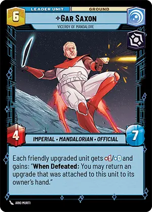 Gar Saxon - Viceroy of Mandalore (SHD) Common  Fantasy Flight Games   