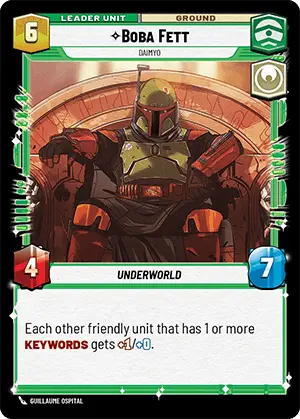 Boba Fett - Daimyo (SHD) Common Star Wars Unlimited Fantasy Flight Games   