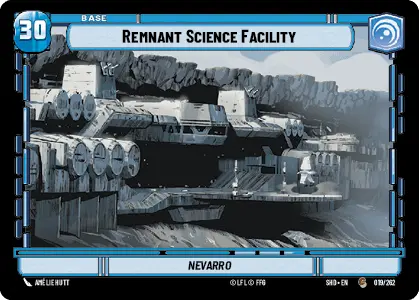 Remnant Science Facility - Nevarro (SHD) Common Star Wars Unlimited Fantasy Flight Games Standard Non-Foil 