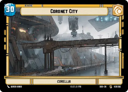 Coronet City - Corellia (SHD) Common Star Wars Unlimited Fantasy Flight Games Standard Non-Foil 