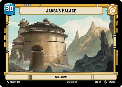 Jabba’s Palace - Tatooine (SHD) Common Star Wars Unlimited Fantasy Flight Games Standard Non-Foil 