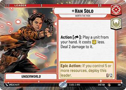 Han Solo - Worth the Risk (SHD) Common  Fantasy Flight Games Hyperspace Non-Foil 