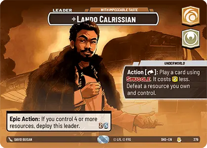 Lando Calrissian - With Impeccable Taste (SHD) Rare  Fantasy Flight Games Showcase Foil 