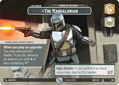 The Mandalorian - Sworn to the Creed (SHD) Starter Star Wars Unlimited Fantasy Flight Games Showcase Foil 