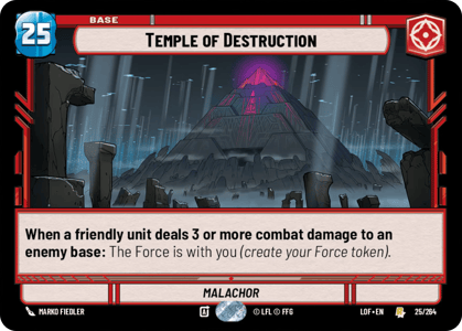 Temple of Destruction (LOF) Rare Fantasy Flight Games Standard Non-Foil