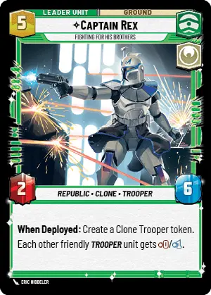 Captain Rex - Fighting for his Brothers (TWI) Rare Star Wars Unlimited Fantasy Flight Games   