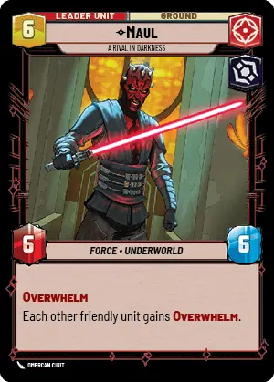 Maul - A rival in darkness (TWI) Common Star Wars Unlimited Fantasy Flight Games   