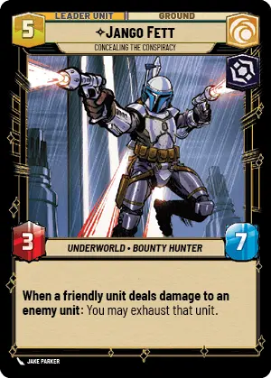 Jango Fett - Concealing the Conspiracy (TWI) Common Star Wars Unlimited Fantasy Flight Games   