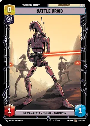 Clone Trooper / Battle Droid Token (TWI) Common Star Wars Unlimited Fantasy Flight Games   