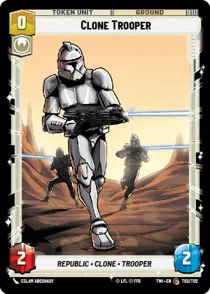 Clone Trooper / Battle Droid Token (TWI) Common Star Wars Unlimited Fantasy Flight Games Standard Non-Foil 