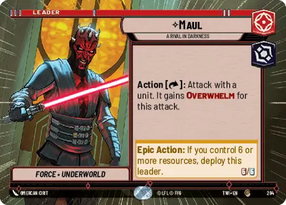 Maul - A rival in darkness (TWI) Common Star Wars Unlimited Fantasy Flight Games Hyperspace Non-Foil 