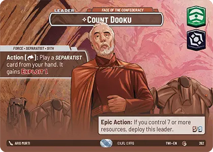 Count Dooku - Face of the Confederacy (TWI) Common Star Wars Unlimited Fantasy Flight Games Showcase Foil 