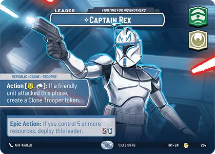 Captain Rex - Fighting for his Brothers (TWI) Rare Star Wars Unlimited Fantasy Flight Games Showcase Foil 