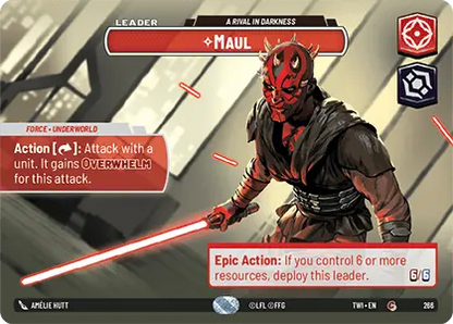 Maul - A rival in darkness (TWI) Common Star Wars Unlimited Fantasy Flight Games Showcase Foil 