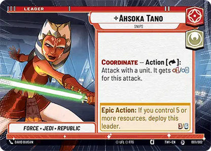 Ahsoka Tano - Snips (TWI) Starter Star Wars Unlimited Fantasy Flight Games Hyperspace Non-Foil 