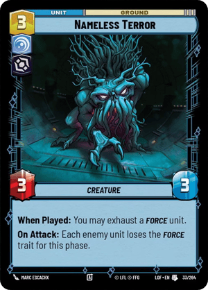 Nameless Terror (LOF) Uncommon Fantasy Flight Games Standard Non-Foil