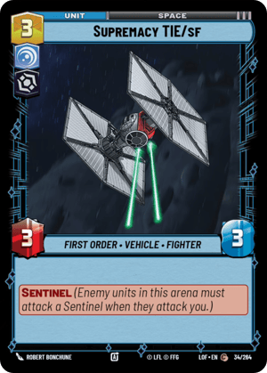 Supremacy TIE/sf (LOF) Common Fantasy Flight Games Standard Non-Foil