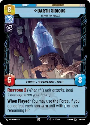 Darth Sidious - The Phantom Menace (LOF) Starter Fantasy Flight Games Standard Non-Foil
