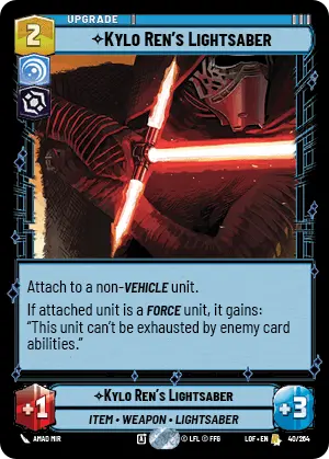 Kylo Ren's Lightsaber (LOF) Rare Fantasy Flight Games Standard Non-Foil