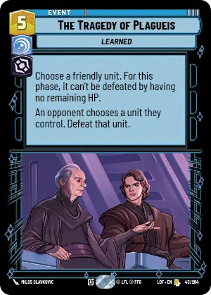 The Tragedy of Plagueis (LOF) Rare Fantasy Flight Games Standard Non-Foil