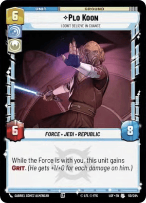 Plo Koon - I Don't Believe in Chance (LOF) Uncommon Fantasy Flight Games Standard Non-Foil