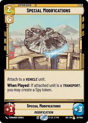 Special Modifications (SEC) Rare Fantasy Flight Games