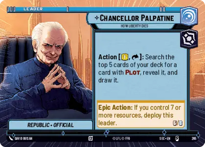 Chancellor Palpatine - How Liberty Dies (SEC) Starter Fantasy Flight Games Hyperspace Non-Foil