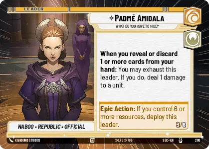 Padmé Amidala - What Do You Have to Hide? (SEC) Starter Fantasy Flight Games