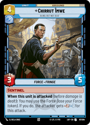 Chirrut Îmwe - Blind, but not Deaf (LOF) Uncommon Fantasy Flight Games Standard Non-Foil