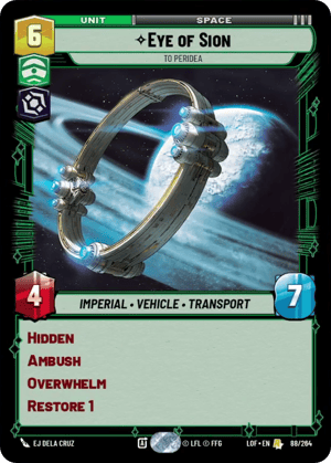 Eye of Sion - To Peridea (LOF) Rare Fantasy Flight Games Standard Non-Foil