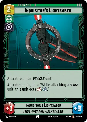 Inquisitor's Lightsaber (LOF) Common Fantasy Flight Games Standard Non-Foil