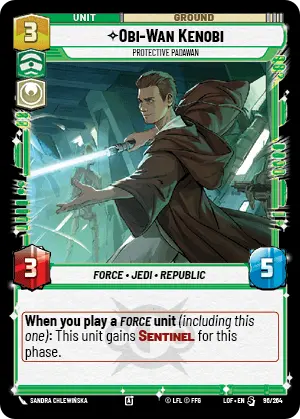 Obi-Wan Kenobi - Protective Padawan (LOF) Starter Fantasy Flight Games Standard Non-Foil