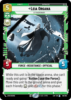Leia Organa - Extraordinary (LOF) Legendary Fantasy Flight Games Standard Non-Foil