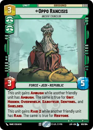 Oppo Rancisis - Ancient Councilor (LOF) Legendary Fantasy Flight Games Standard Non-Foil