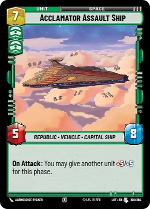 Acclamator Assault Ship (LOF) Uncommon Fantasy Flight Games Standard Non-Foil
