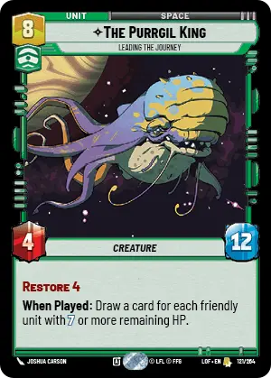 The Purrgil King - Leading The Journey (LOF) Rare Fantasy Flight Games Standard Non-Foil