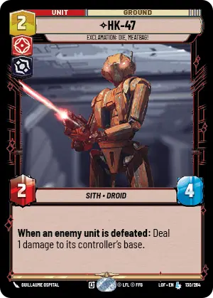 HK-47 - Exclamation: Die, Meatbag! (LOF) Legendary Fantasy Flight Games Standard Non-Foil