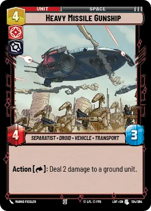 Heavy Missile Gunship (LOF) Uncommon Fantasy Flight Games Standard Non-Foil