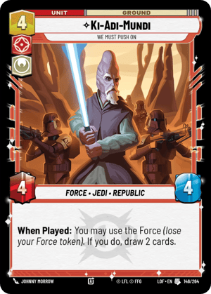 Ki-Adi-Mundi - We Must Push On (LOF) Uncommon Fantasy Flight Games Standard Non-Foil