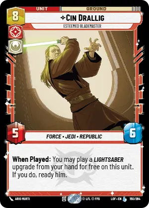 Cin Drallig - Esteemed Blademaster (LOF) Legendary Fantasy Flight Games Standard Non-Foil