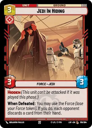 Jedi in Hiding (LOF) Common Fantasy Flight Games Standard Non-Foil
