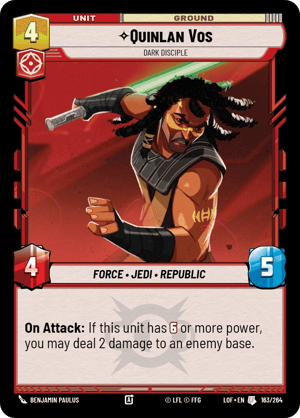Quinlan Vos - Dark Disciple (LOF) Uncommon Fantasy Flight Games Standard Non-Foil