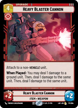 Heavy Blaster Cannon (LOF) Rare Fantasy Flight Games Standard Non-Foil