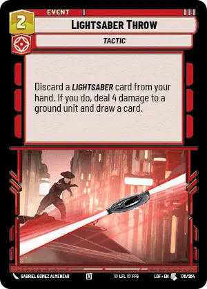 Lightsaber Throw (LOF) Uncommon Fantasy Flight Games Standard Non-Foil
