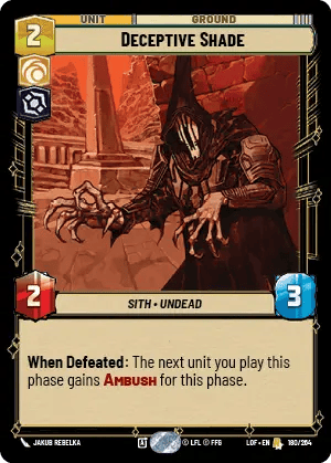 Deceptive Shade (LOF) Rare Fantasy Flight Games Standard Non-Foil